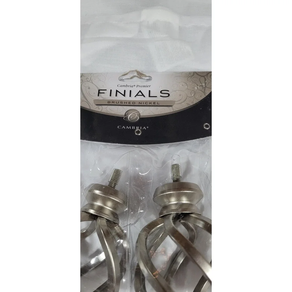 NEW Cambria Premier Finials Graphite Cage Metal For Curtin Rods